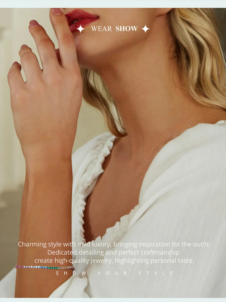 Rainbow CZ Tennis Bracelet