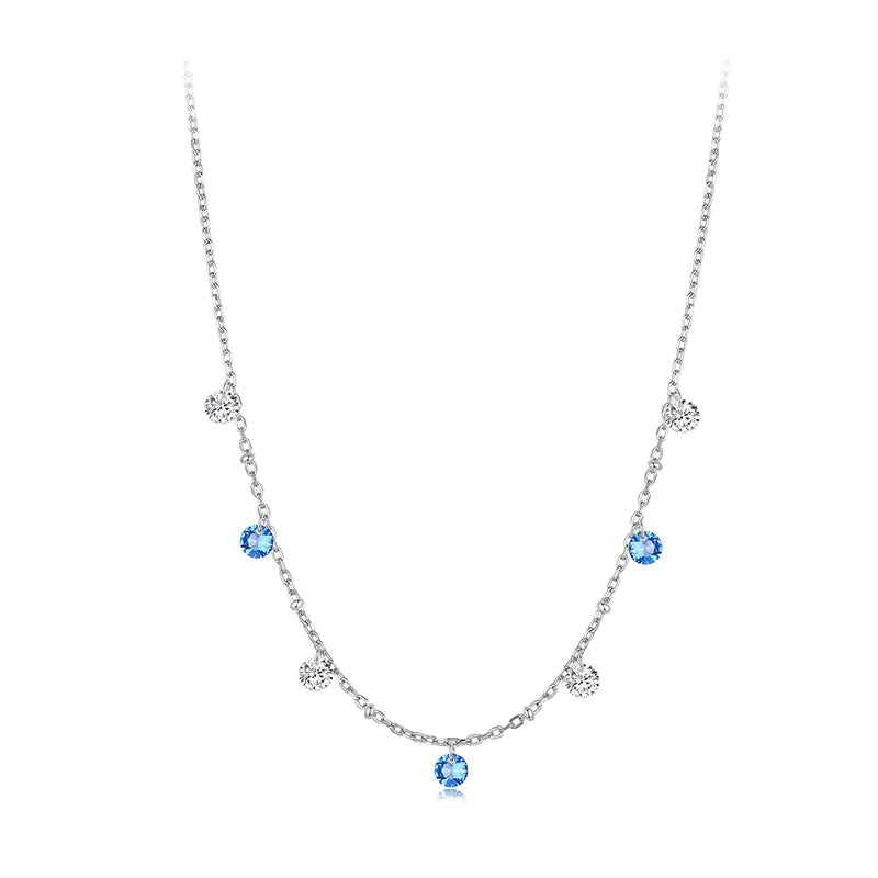 CZ Star Station Necklace