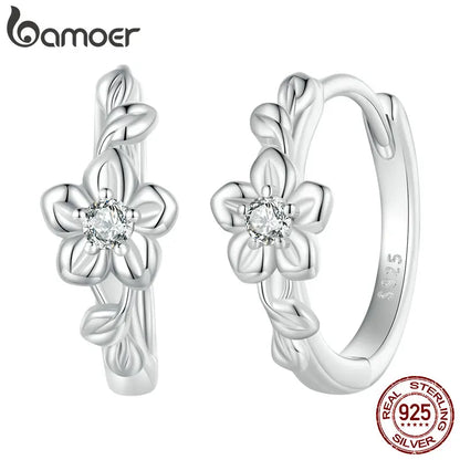 Flower & Vine Hoop Earrings