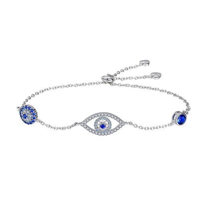 Blue Evil Eye Chain Bracelet