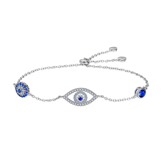 Blue Evil Eye Chain Bracelet