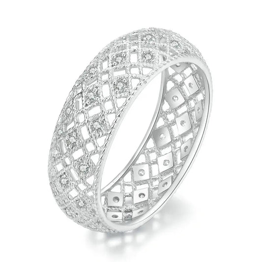 Hollow Pattern Wide Ring