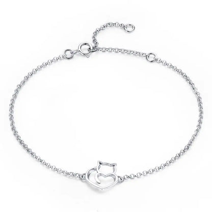 Cat Heart Link Bracelet