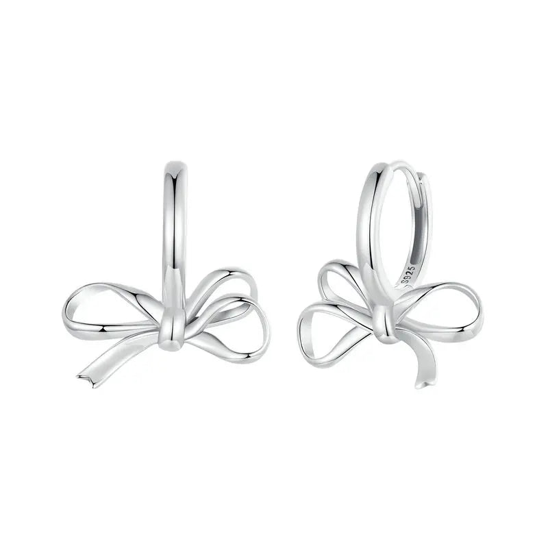 Bow Hoop Earrings