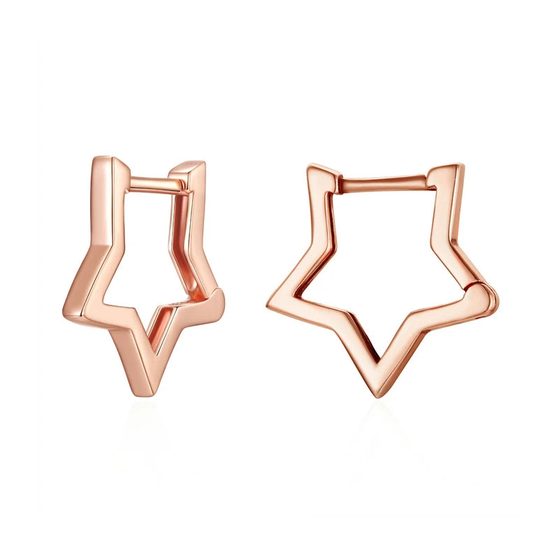 Hollow Star Huggie Earrings