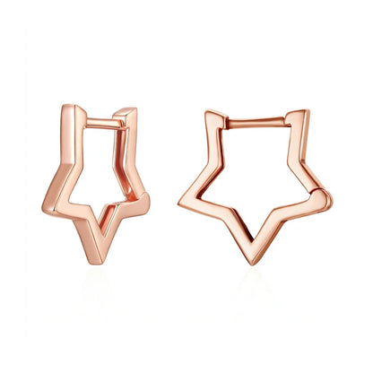 Hollow Star Huggie Earrings