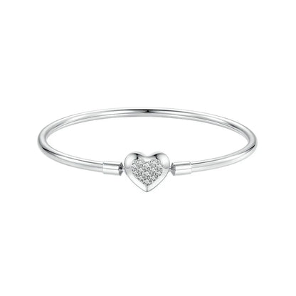 Charm Bracelet with Heart Clasp