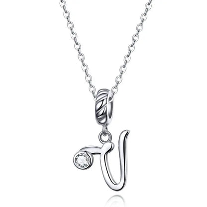 Initial Letter Pendant Necklace