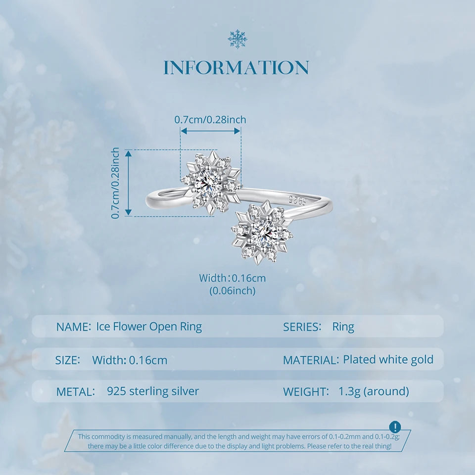 Snowflake Necklace, Earrings & Ring Set