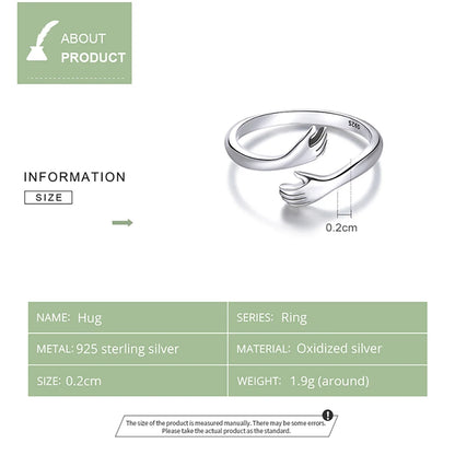 Hug Open Adjustable Ring