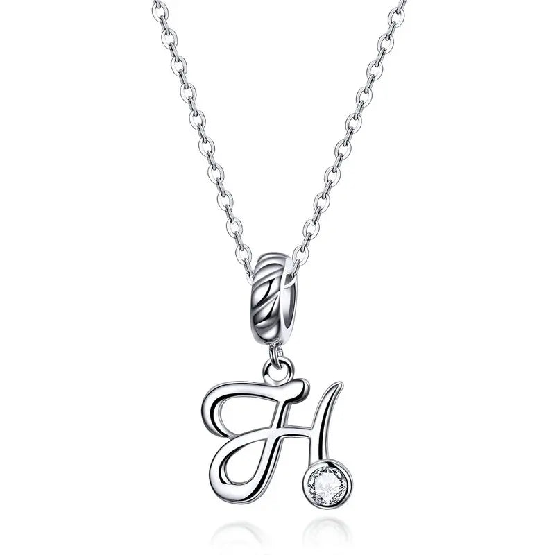 Initial Letter Pendant Necklace