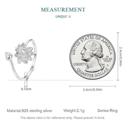 Lotus Flower Adjustable Ring