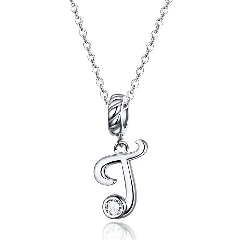 Initial Letter Pendant Necklace