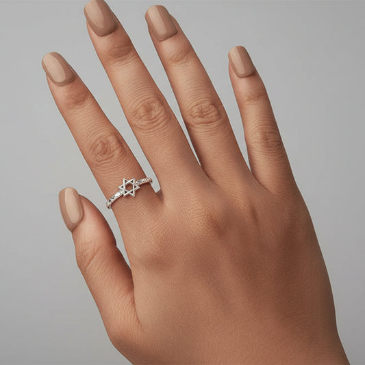 Star of David Adjustable Ring