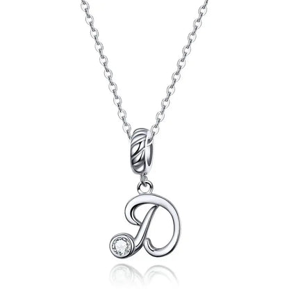 Initial Letter Pendant Necklace