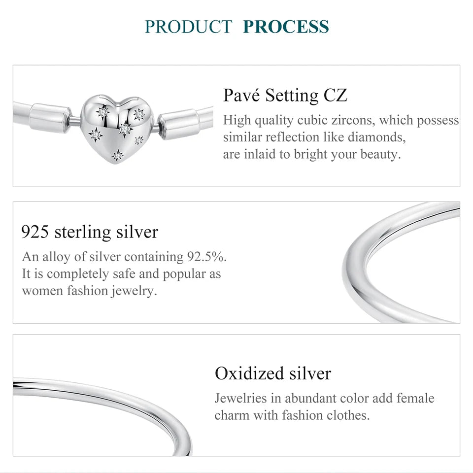 Charm Bracelet with Heart Clasp