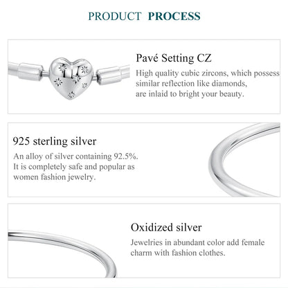 Charm Bracelet with Heart Clasp