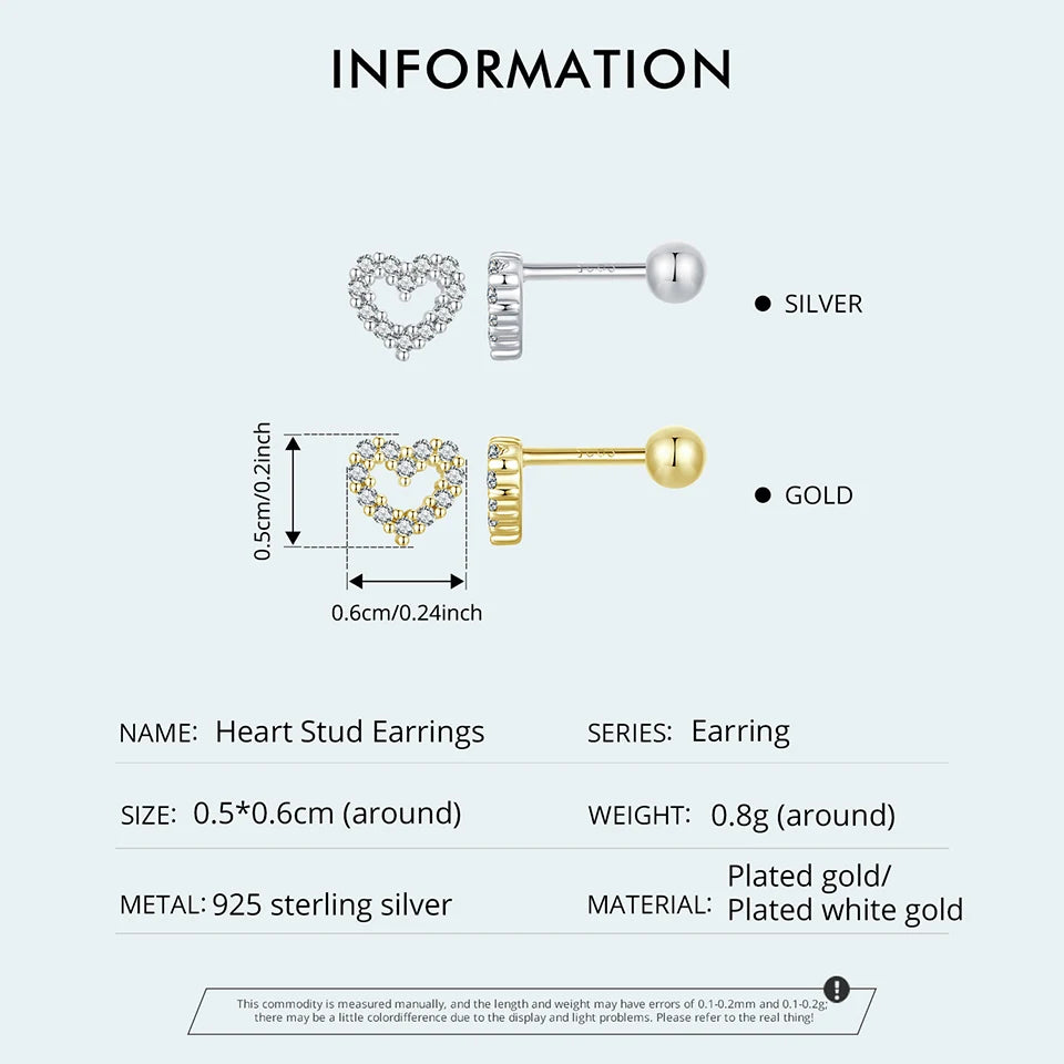 Heart Stud Earrings