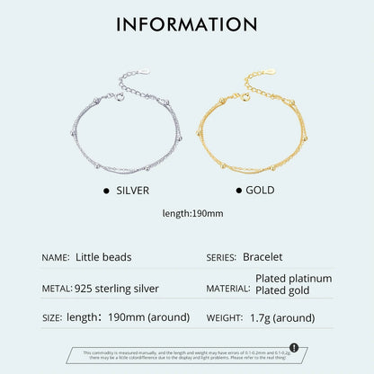 Double Layer Bead Chain Bracelet