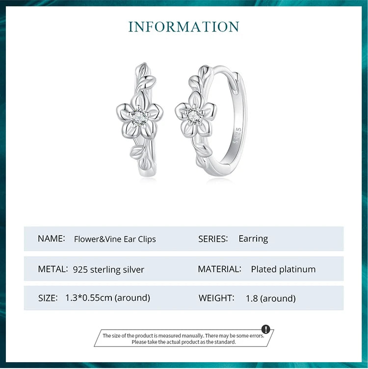 Flower & Vine Hoop Earrings