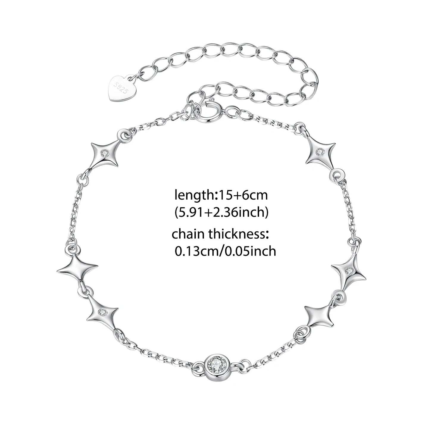 Starry CZ Chain Bracelet