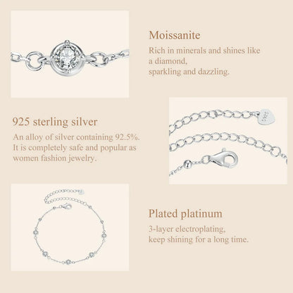 Starry Moissanite Bezel Bracelet