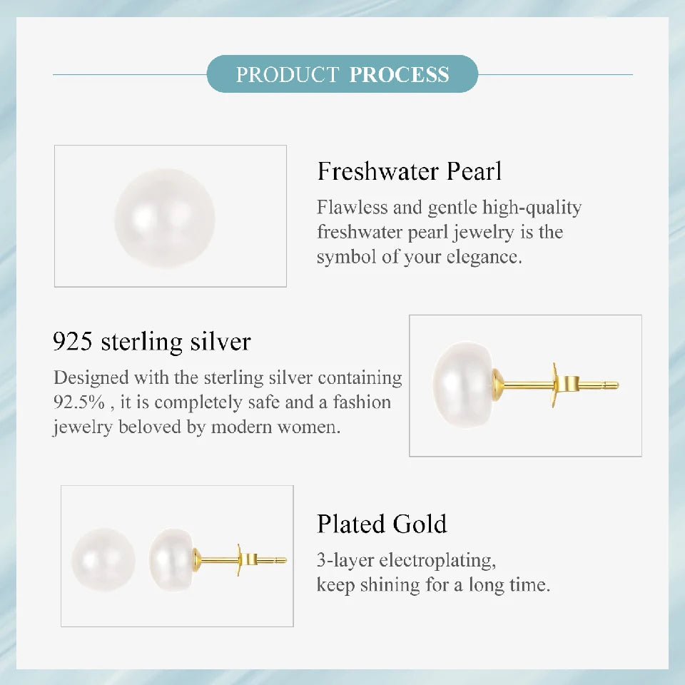 Freshwater Pearl Stud Earrings