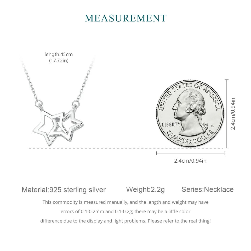 Connected Star Pendant Necklace