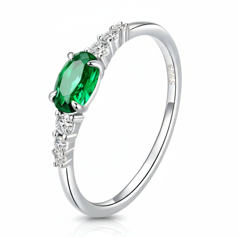 Oval Zircon Gemstone Ring