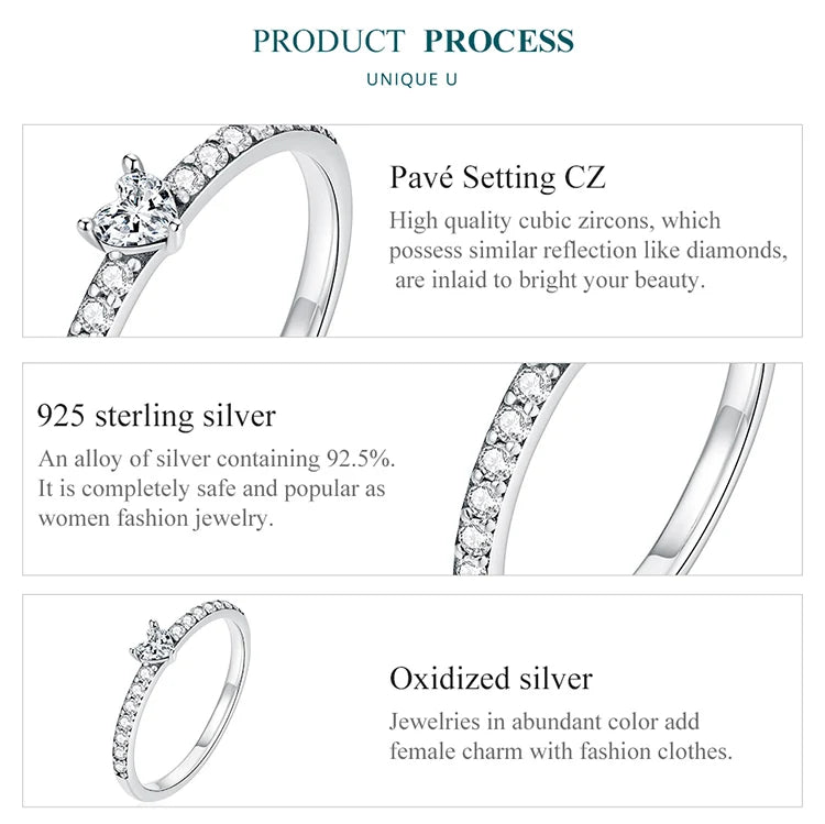 CZ Heart Promise Ring
