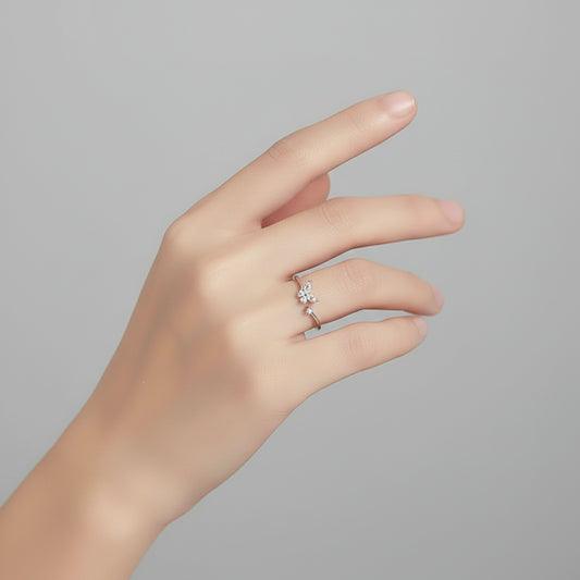 Butterfly Tail Adjustable Ring