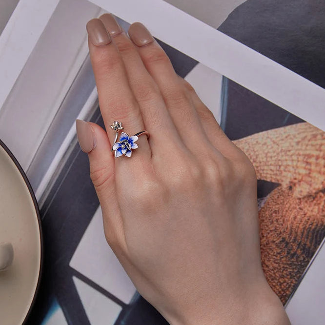 Lotus Flower Adjustable Ring