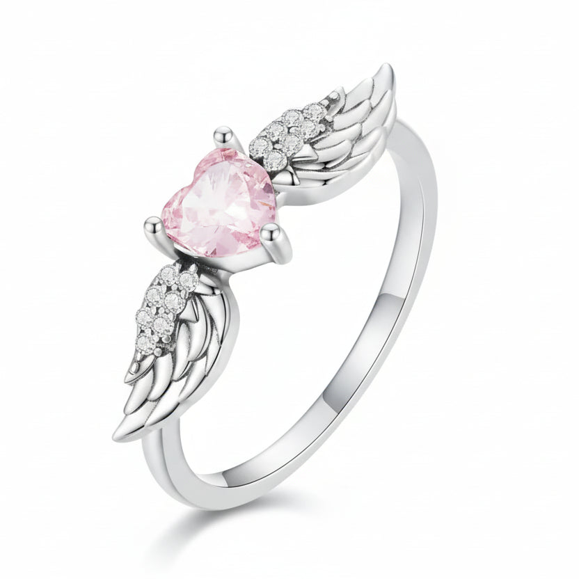 Angel Wing Heart Ring