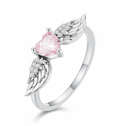 Angel Wing Heart Ring