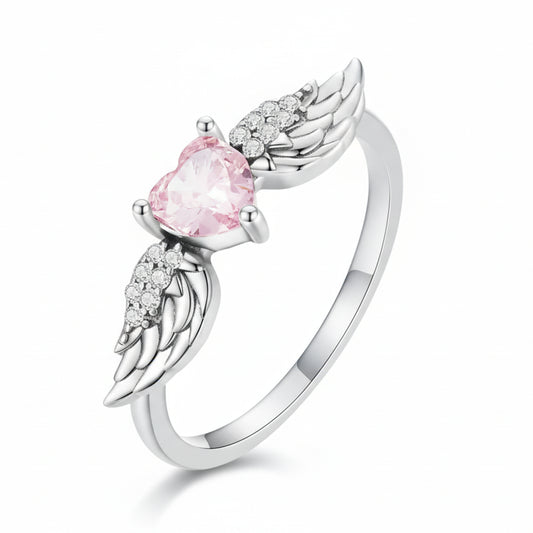 Angel Wing Heart Ring