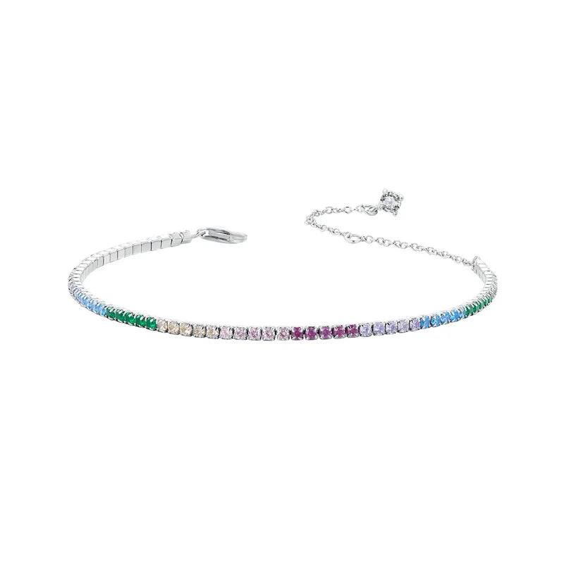Rainbow CZ Tennis Bracelet