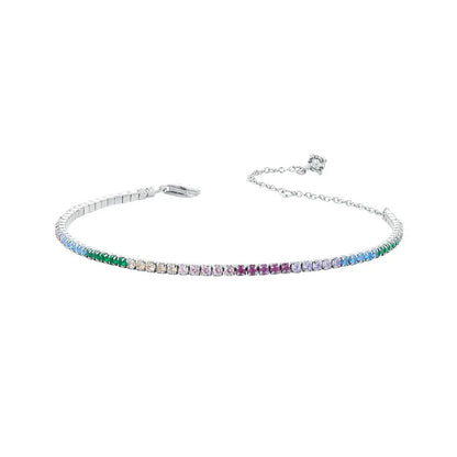Rainbow CZ Tennis Bracelet