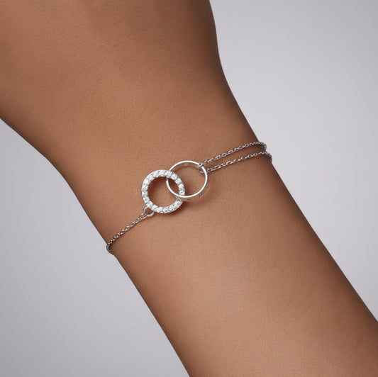 Double Circle Chain Bracelet