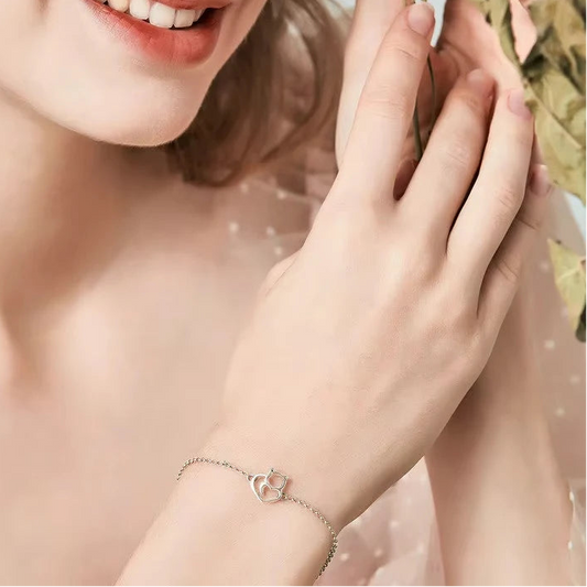 Cat Heart Link Bracelet
