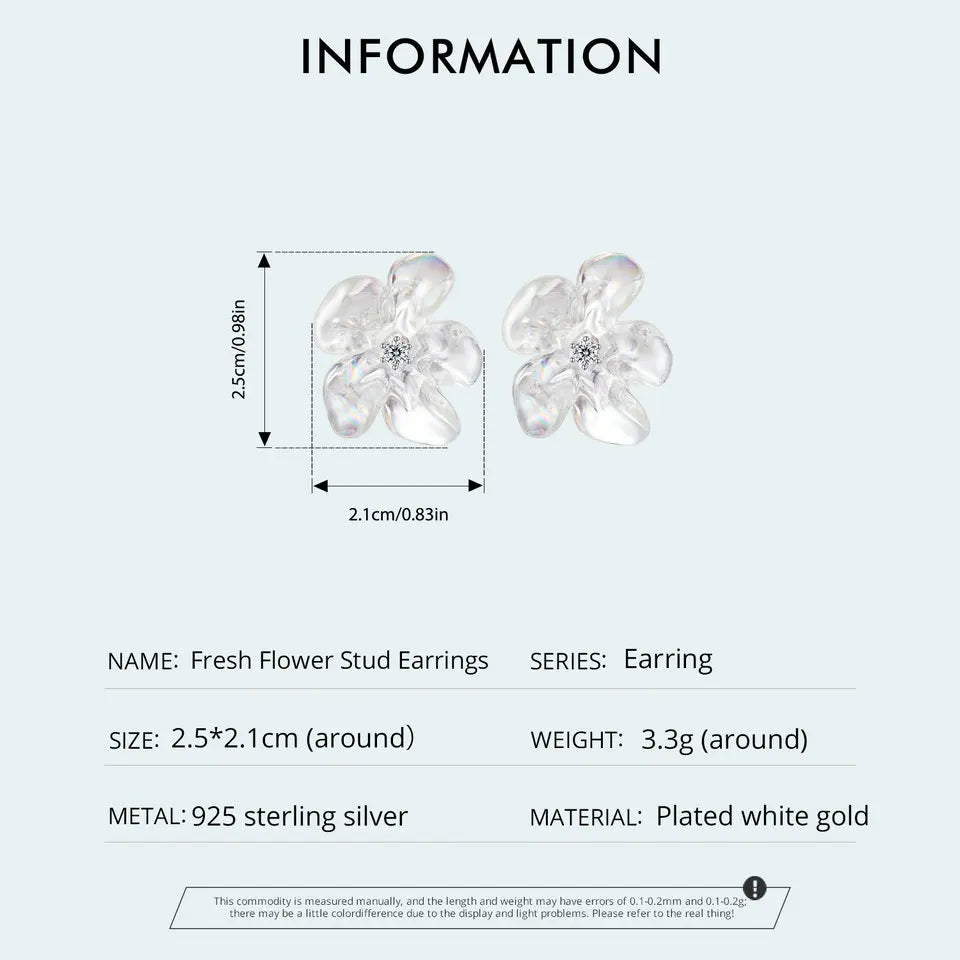 Flower Statement Stud Earrings