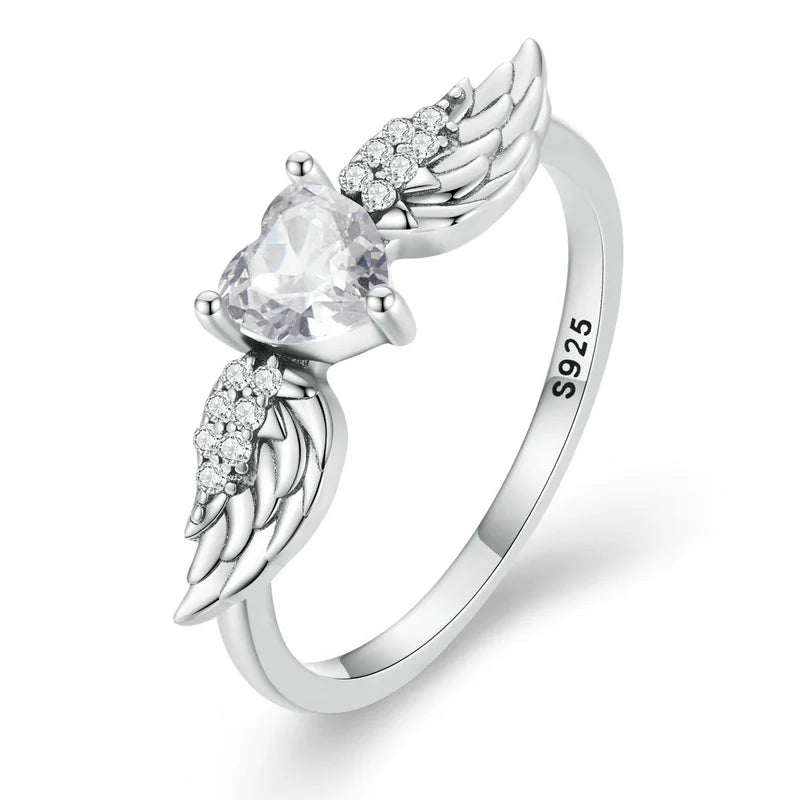 Angel Wing Heart Ring