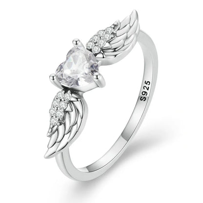 Angel Wing Heart Ring