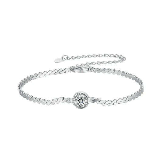 Sparkling Moissanite Bezel Bracelet
