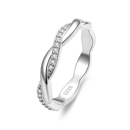 Twisted Rope CZ Band Ring