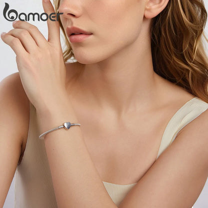 Heart Clasp Snake Chain Bracelet