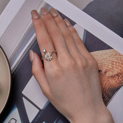 Lotus Flower Adjustable Ring