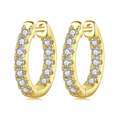 Moissanite Hoop Earrings