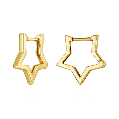 Hollow Star Huggie Earrings