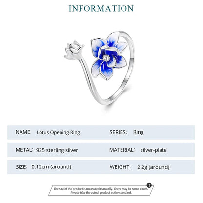 Lotus Flower Adjustable Ring