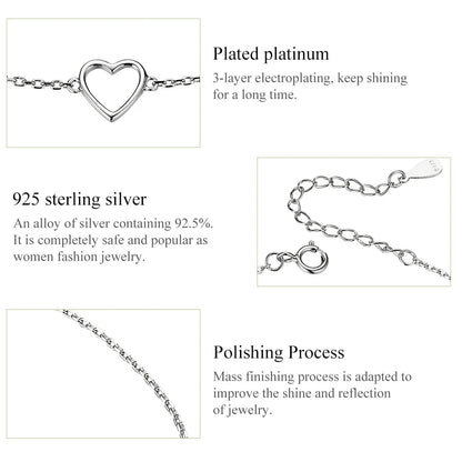 Personalized Heart Chain Bracelet